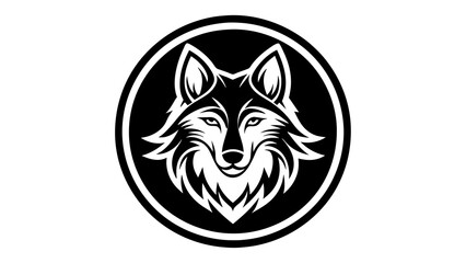 a-wolf-icon-in-circle-logo vector illustration 