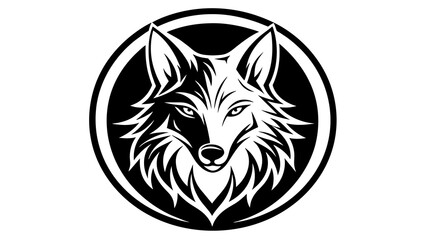 a-wolf-icon-in-circle-logo vector illustration 