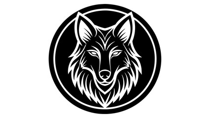 a-wolf-icon-in-circle-logo vector illustration 