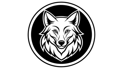 a-wolf-icon-in-circle-logo vector illustration 