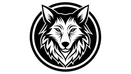 a-wolf-icon-in-circle-logo vector illustration 