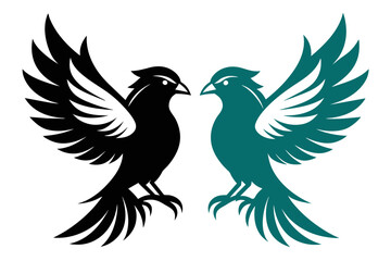 silhouette color image,Ditsy bird ,vector illustration,white background
