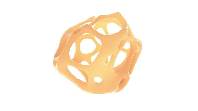3d rendering of a spherical mesh network isolated on a white background with soft shadows 4k