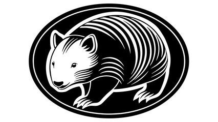 a-wombat-icon-in-circle-logo vector illustration 