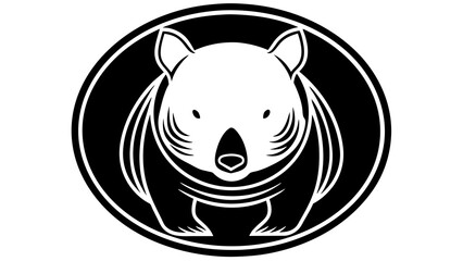 a-wombat-icon-in-circle-logo vector illustration 