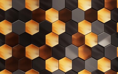 Flat Hexagonal Tile Texture Seamless Pattern