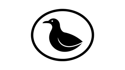 a-picture-of--a-seagull-icon-in-circle-logo vector illustration