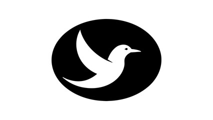 a-picture-of--a-seagull-icon-in-circle-logo vector illustration