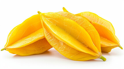 carambola star fruit isolated on the white background