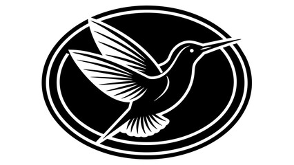 a-picture-of--a-hummingbird-icon-in-circle vector illustration
