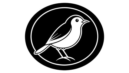 a-picture-of--a-robin-icon-in-circle-logo vector illustration