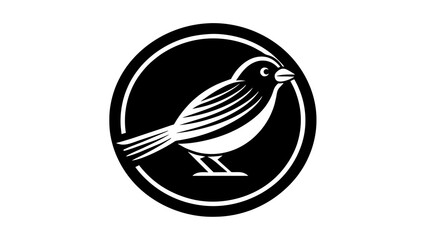 bluebird-icon-in-circle-logo vector illustration