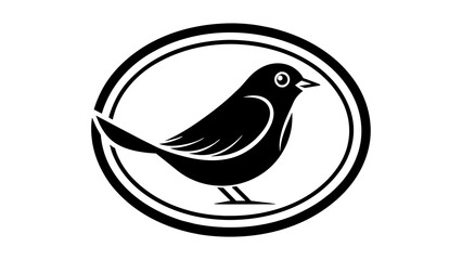 bluebird-icon-in-circle-logo vector illustration