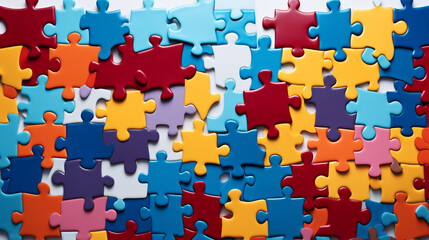 Naklejka premium jigsaw puzzle pieces