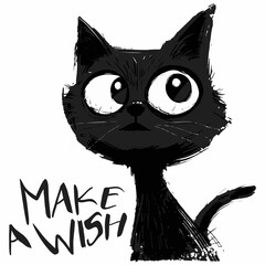 Cat tquest make a wish design.