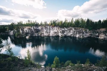 Foto auf Leinwand summer landskape of marble canyon in Ruskeala mountain park near Sortavala in Karelia, Russia © Anton Pentegov