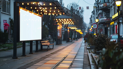 blank billboard on the street