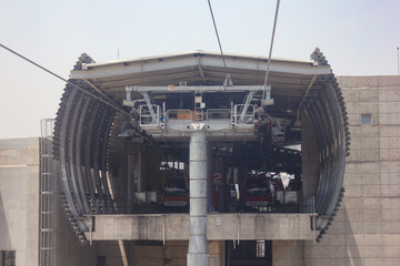 Mexico City cableway hub entrance