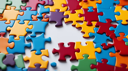Naklejka premium jigsaw puzzle pieces