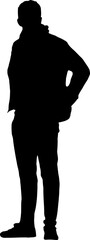 silhouette of a person, png, silhouette of a man png, isolated vector silhouette on transparent background