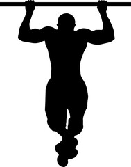 Fototapeta premium silhouette of a person with a sword, Rear view of healthy muscular young man with his arms png stretched out isolated vector silhouette transparent background