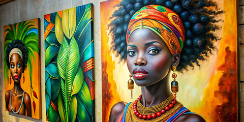 Obraz premium African woman art 