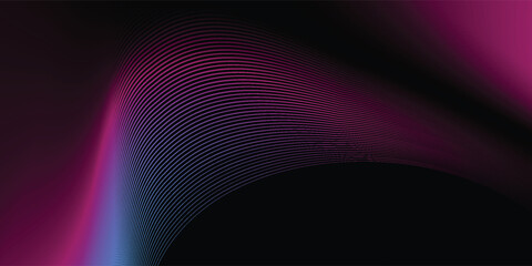 Modern abstract background with glowing dynamic wavy lines. Fluid shapes. Trendy linear composition. Lines art. Minimal design