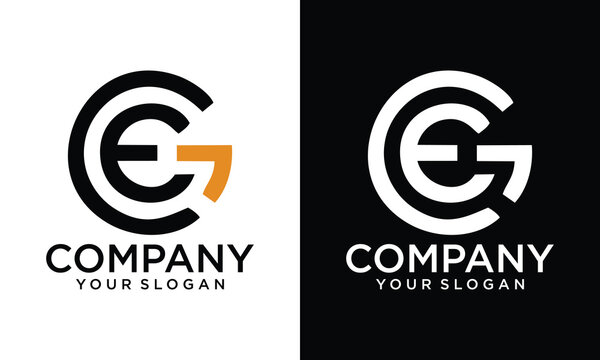 ECG, EGC, CEG, CGE, GCE, GEC, EG, GE, Abstract initial monogram letter alphabet logo design