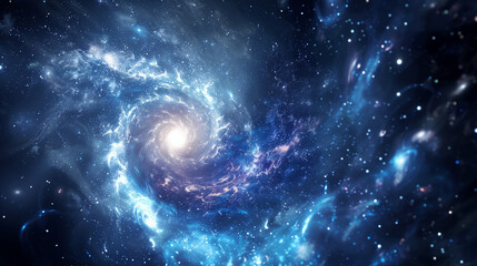 Spiral Galaxy With Stars in Background - Powered by Adobe