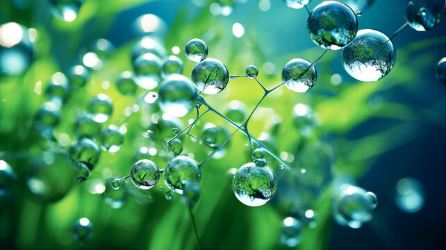 Green Hydrogen H2 background wallpaper. 
