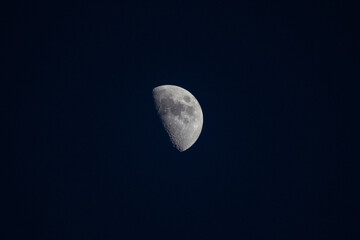 Photograph of the moon on a clear night