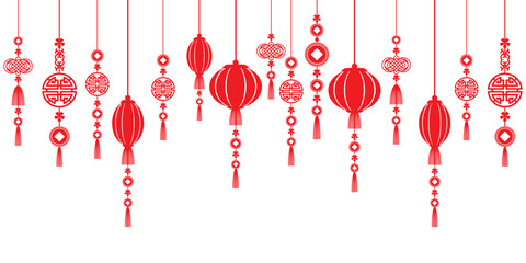 Fototapeta na wymiar chinese new year vector with transparent background, vector illustration