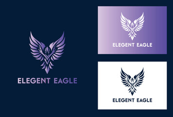 Modern lineart eagle mascot logo