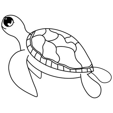 Turtle, icon, doodle, doodle style.