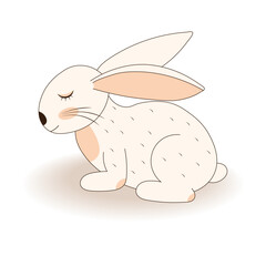 Vector illustration of a cute bunny 