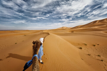 Merzouga dunes, Sahara,  South Morocco.