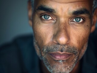Stunning high resolution photographs of a 40 year old successful multiracial man with fantastic gray eyes who is the spokesperson for a successful company.Business - obrazy, fototapety, plakaty