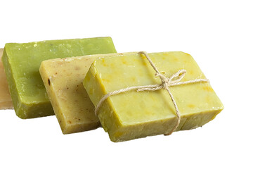 Collection of handmade, natural organic Soap. Spa products. PNG Design Element. - 773356309