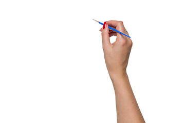 Hand of Artist Draw with a Brush. PNG Design Element.  - 773356312
