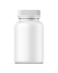 Pill container jar bottle mockup template, 3d illustration.