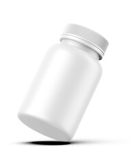Pill container jar bottle mockup template, 3d illustration.