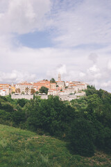 Fototapeta na wymiar view of the town of labin, panorama