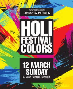 Holi festival colors. Vector illustration