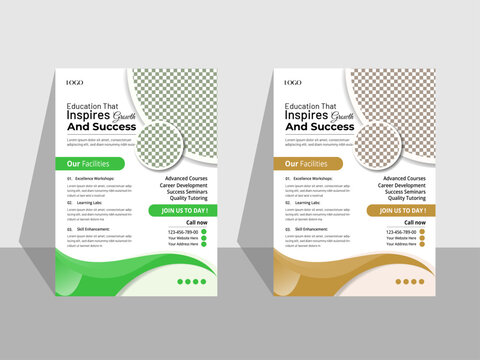 Enlightened Learning: Educational Flyer Design Template Layout