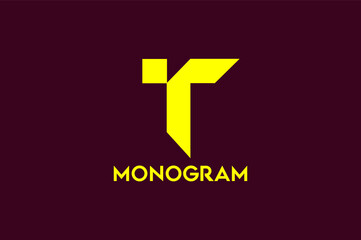 Fototapeta premium Creative Latter, Business, Company, T logo design 