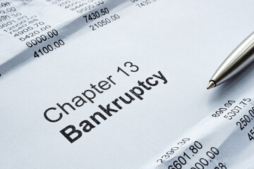 Chapter 13 bankruptcy financial report sheet.