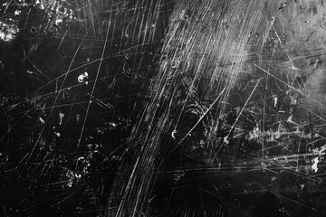 Dust scratches background. Grain texture. Black distressed surface with white smeared stains. --ar 3:2 Job ID: 13a95f6e-e435-4426-82af-e4b731403ffa