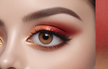 Obraz premium close up of eye with makeup