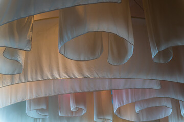 Aurore boréale en tissu tendue au plafond