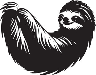  sloth vector  silhouette style 